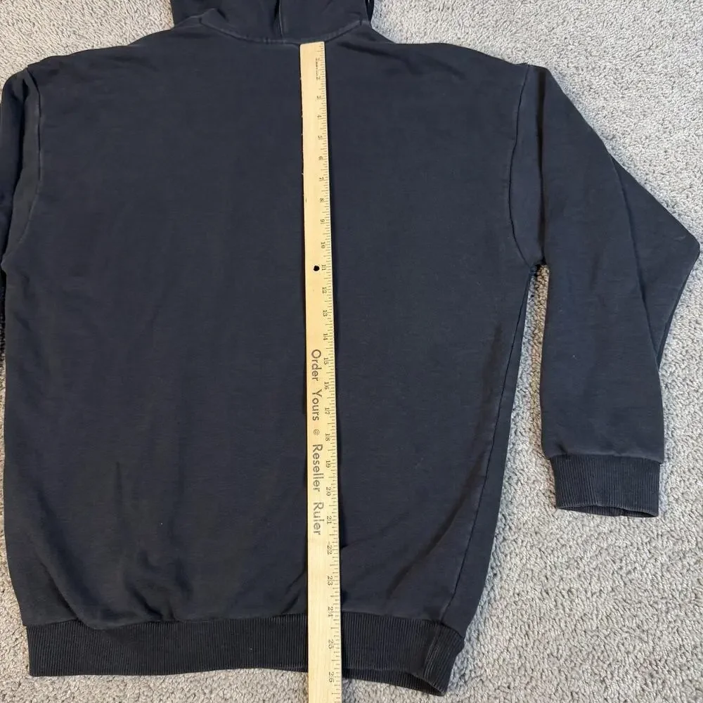 Adidas Hoodie Mens M Black Pullover Hooded Pockets Trefoil Graphic Originals
